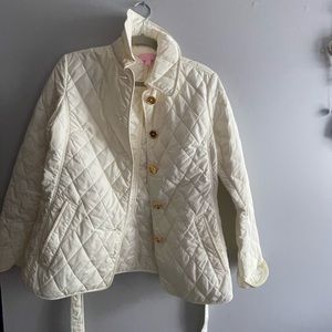 LILLY PULITZER white quilted jacket